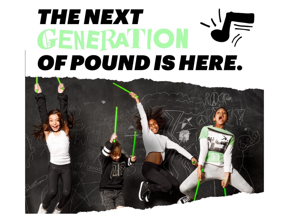 Generation POUND: kids jumping with Ripstix drumsticks